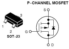 NTR0202PL, Power MOSFET ?20 V, ?400 mA, P?Channel SOT?23 Package